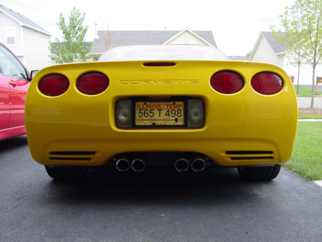 Vette Rear with Corsa Exhaust